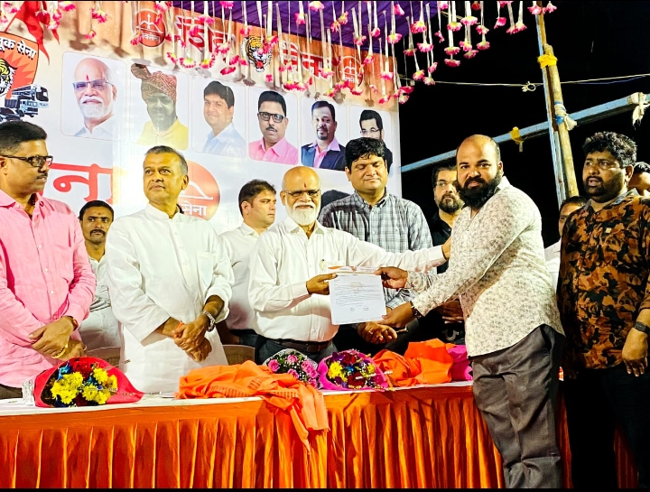 manoj gharat appointed as shiv vahtuk sena raigad district president