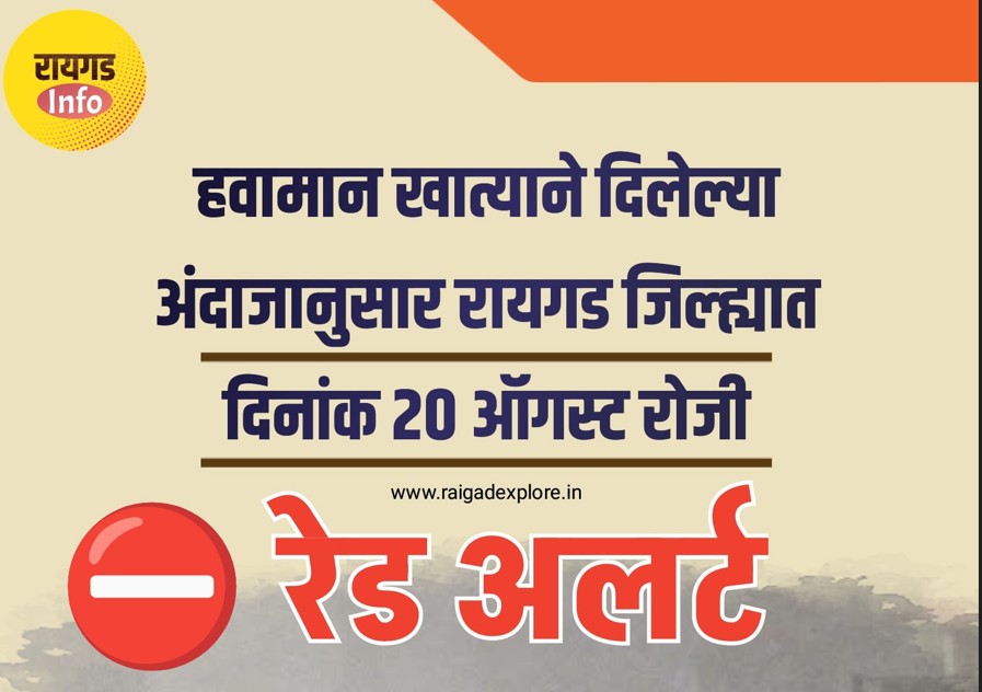 Heavy Rain Fall- Raigad district red alert image